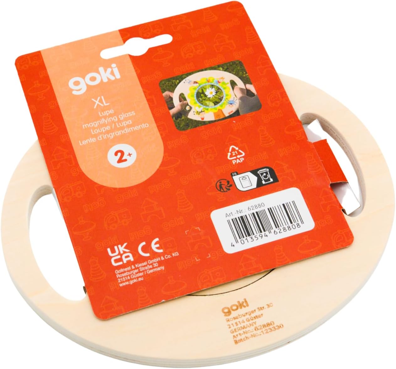 Goki - Goki Houten XL Vergrootglas met Handvatten