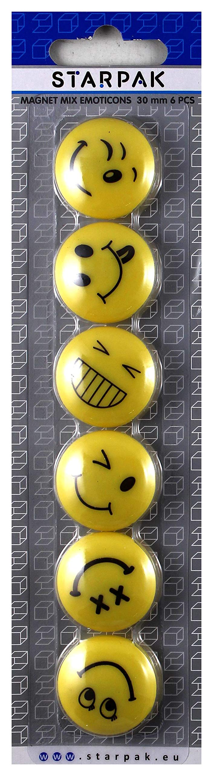 Magneet Mix Emoticons 30mm 6st.