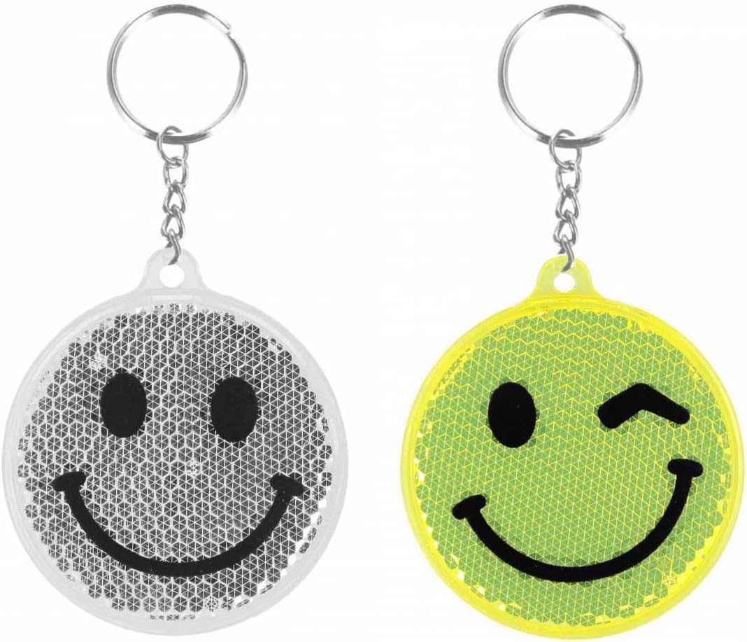Reflecterende Sleutelhanger Emoticon 12st.