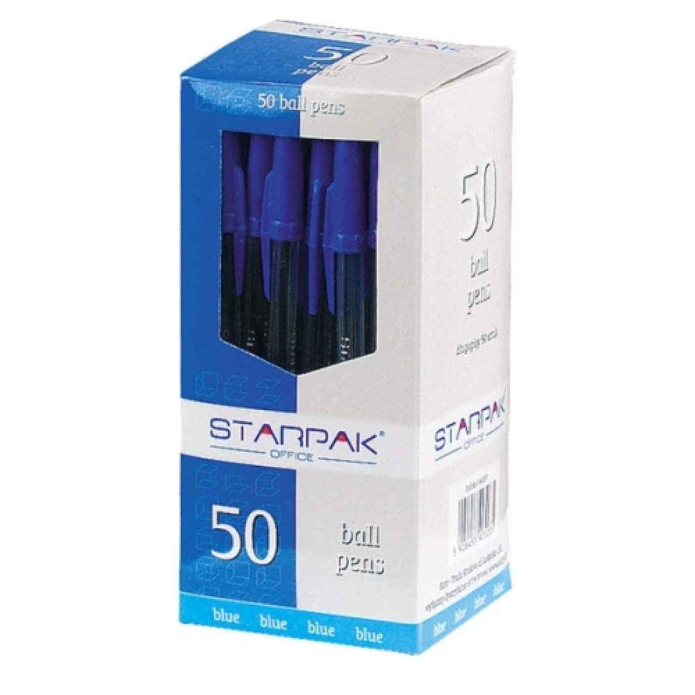 Balpen met Dop Blauw 50st.