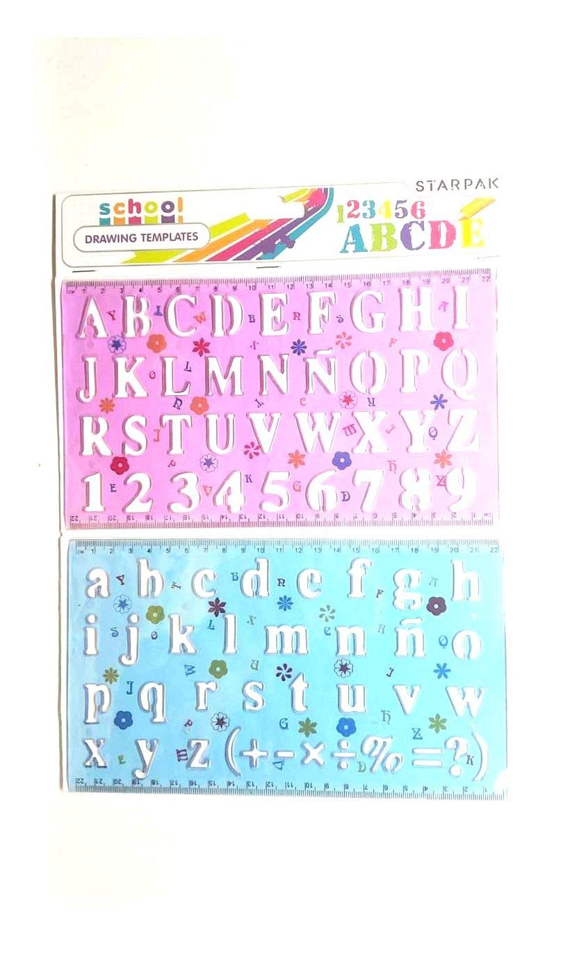 Plastic Tekensjabloon Cijfers & Letters