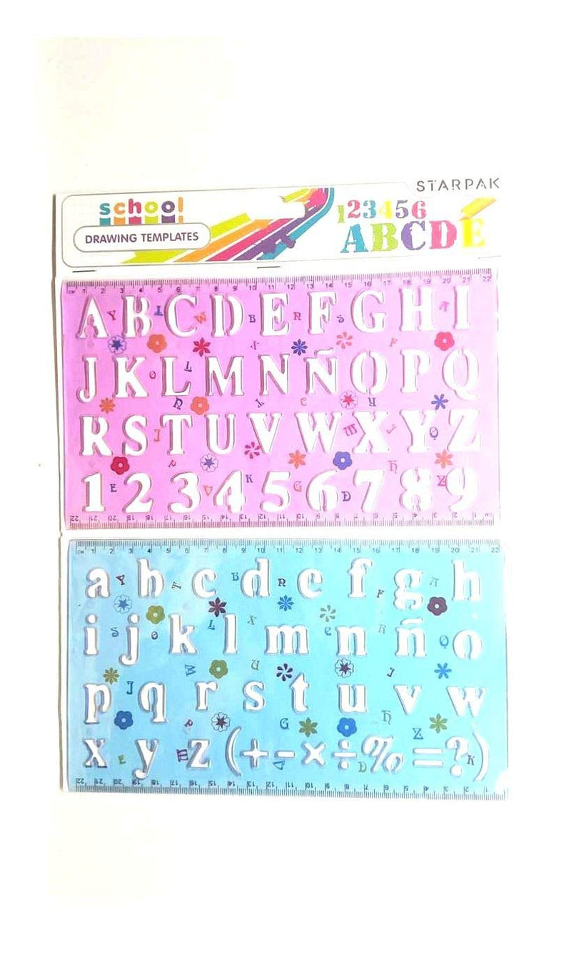 Plastic Tekensjabloon Cijfers & Letters