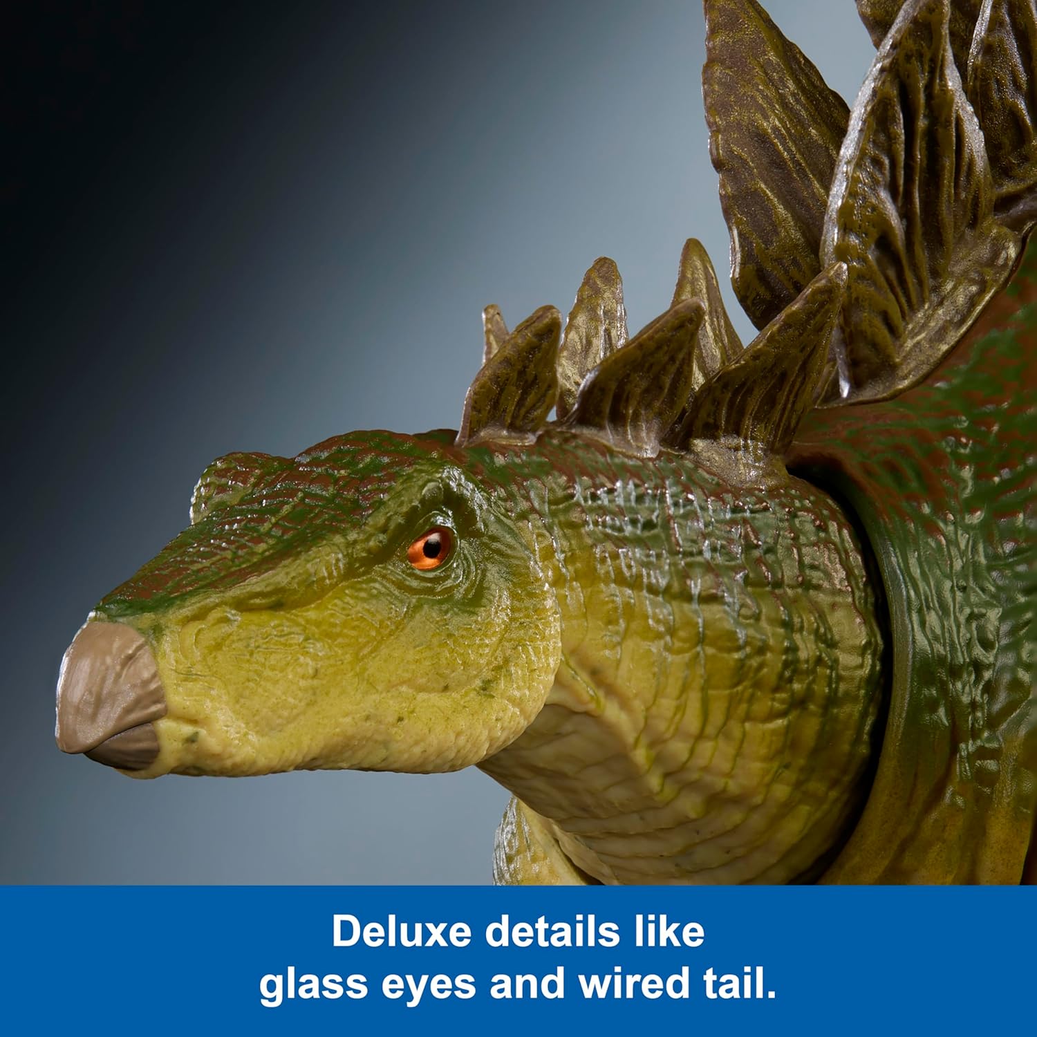 Mattel Jurassic World Hammond Collection Action Figure Age 8+, Lost World Jurassic Park Stegosaurus, Carnivore Large Dinosaur Toy, Posable Wired Tail, JCH08