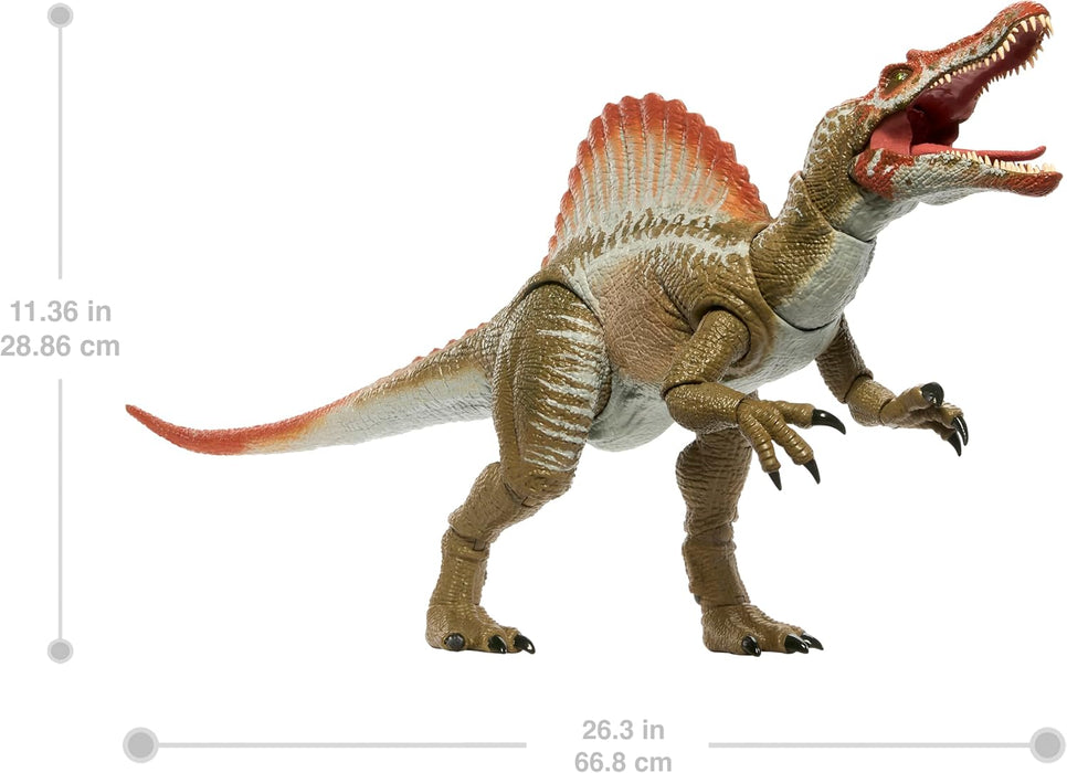 Mattel Jurassic World Hammond Collection Action Figure Age 8+, Jurassic Park 3 Spinosaurus, Extra Large Carnivore Dinosaur Toy, Posable Tongue & Wired Tail, JCH09