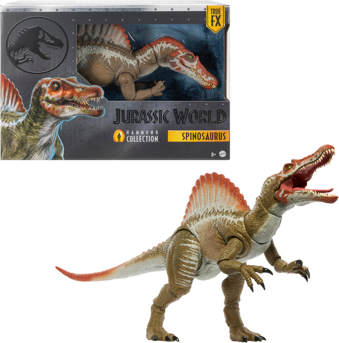 Mattel Jurassic World Hammond Collection Action Figure Age 8+, Jurassic Park 3 Spinosaurus, Extra Large Carnivore Dinosaur Toy, Posable Tongue & Wired Tail, JCH09