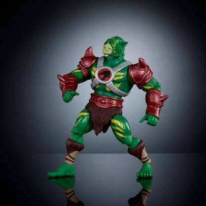 Masters of the Universe Origins & ThunderCats Action Figure, Battle Cat Man Toy, 1980s Brand Crossover, 5.5-inch Posable with Battle Claws, Mini Comic, JFW95