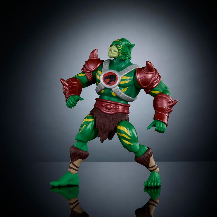 Masters of the Universe Origins & ThunderCats Action Figure, Battle Cat Man Toy, 1980s Brand Crossover, 5.5-inch Posable with Battle Claws, Mini Comic, JFW95