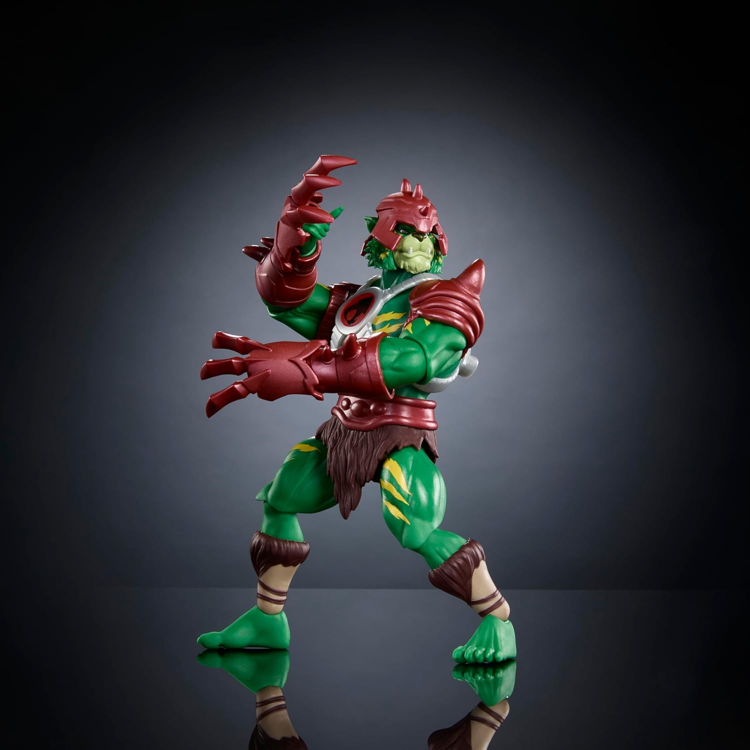 Masters of the Universe Origins & ThunderCats Action Figure, Battle Cat Man Toy, 1980s Brand Crossover, 5.5-inch Posable with Battle Claws, Mini Comic, JFW95