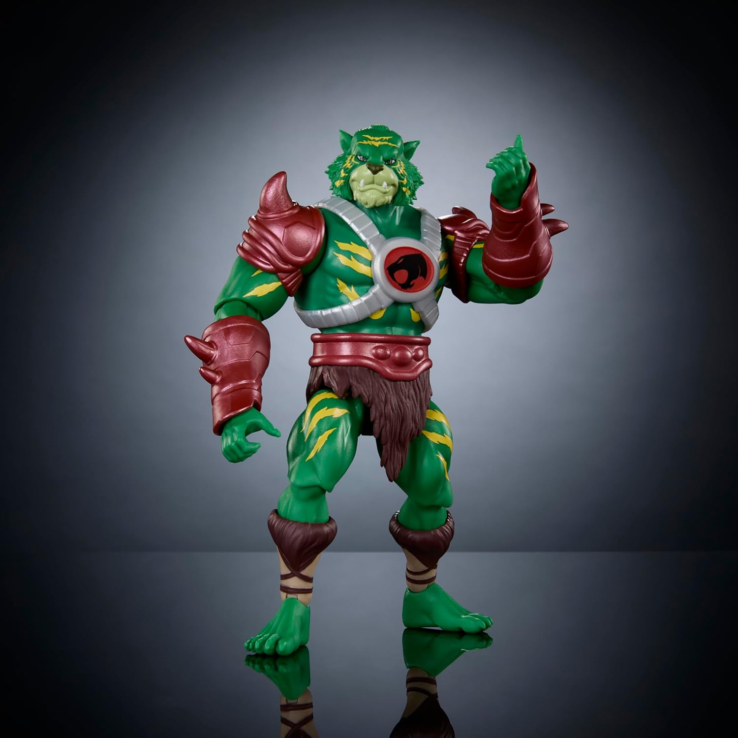 Masters of the Universe Origins & ThunderCats Action Figure, Battle Cat Man Toy, 1980s Brand Crossover, 5.5-inch Posable with Battle Claws, Mini Comic, JFW95