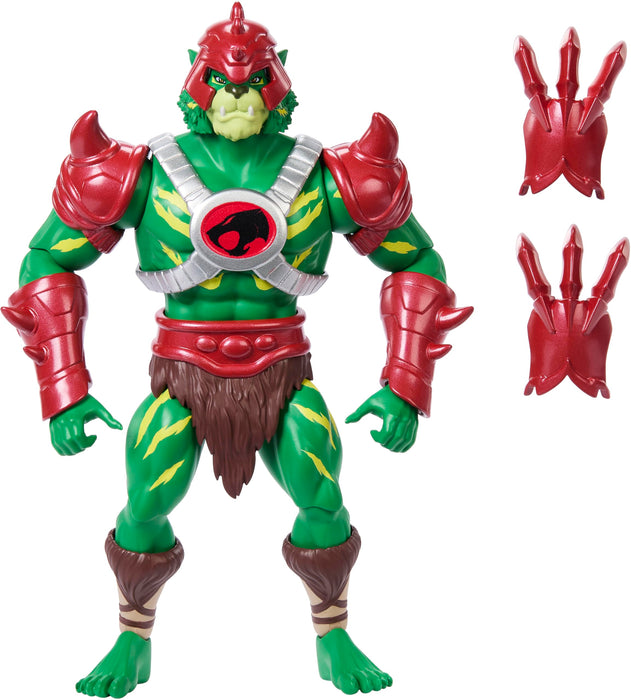 Masters of the Universe Origins & ThunderCats Action Figure, Battle Cat Man Toy, 1980s Brand Crossover, 5.5-inch Posable with Battle Claws, Mini Comic, JFW95