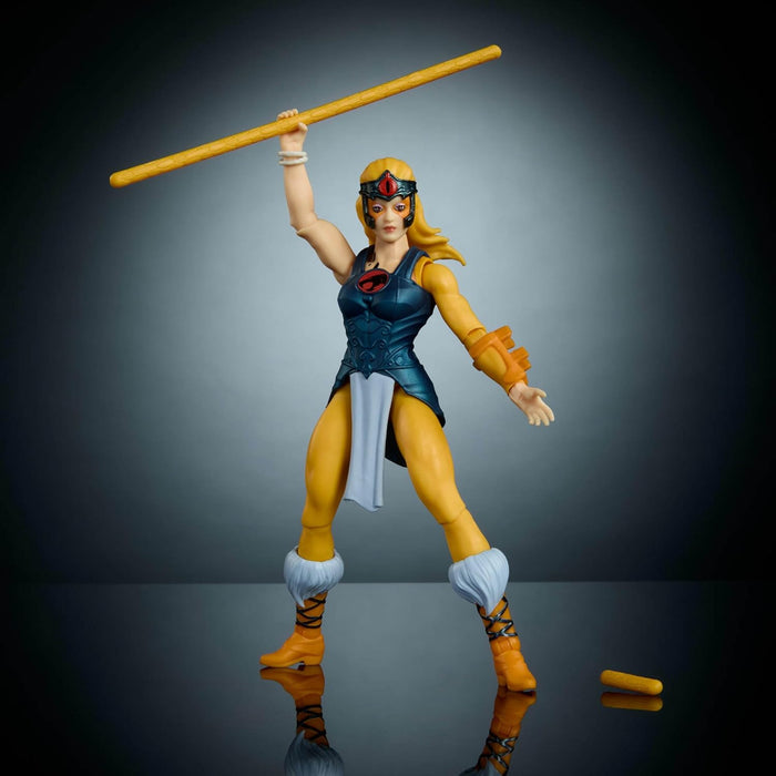 Masters of the Universe Origins & ThunderCats Action Figure, Cheetara Toy, 1980s Crossover, 5.5-inch Posable with Removable Armor, Staff & Mini Comic,JFW94