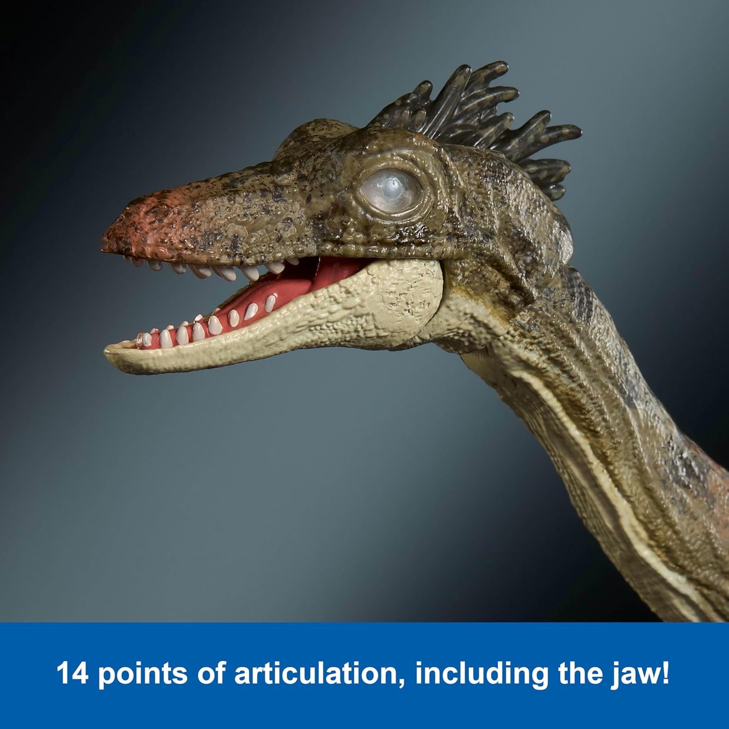 Mattel Jurassic World Hammond Collection Dinosaur Action Figure Toy Troodon Species Age 8+, Premium Movie Design Glass Eyes & 14 Points Articulation, JDJ11