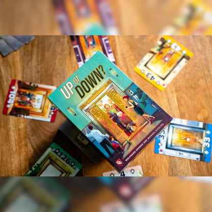 Up or Down Card Game for Kids and Adults - Strategic Number and Color Card Game for 2-6 Players, Age 8+ - Family Game Night Essential