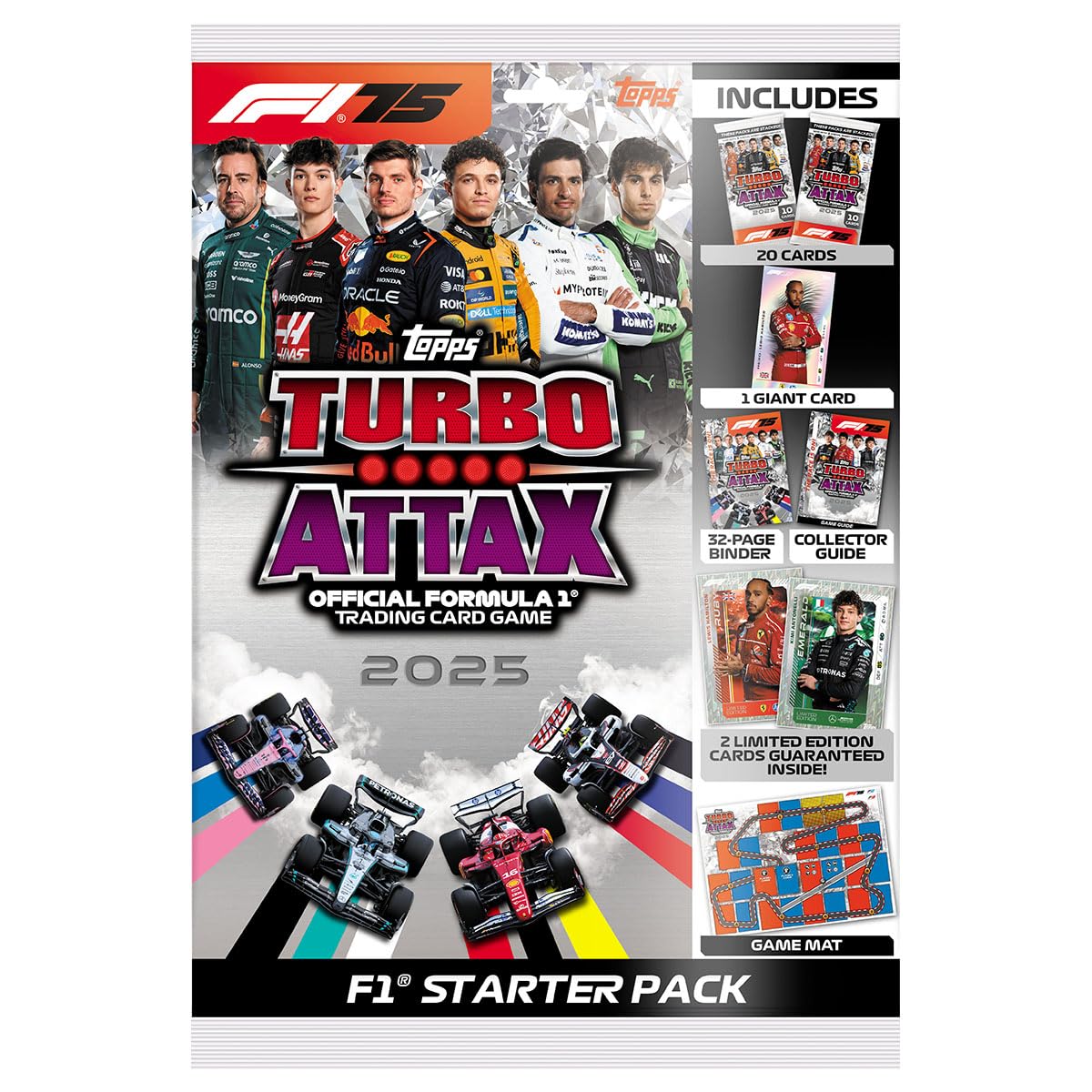 Topps F1 Turbo Attax 2025 Starter Packs | Includes 20 Turbo Attax cards | Trading Card Games