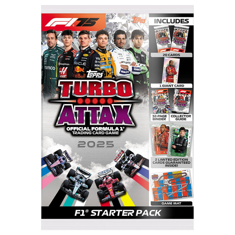 Topps F1 Turbo Attax 2025 Starter Packs | Includes 20 Turbo Attax cards | Trading Card Games