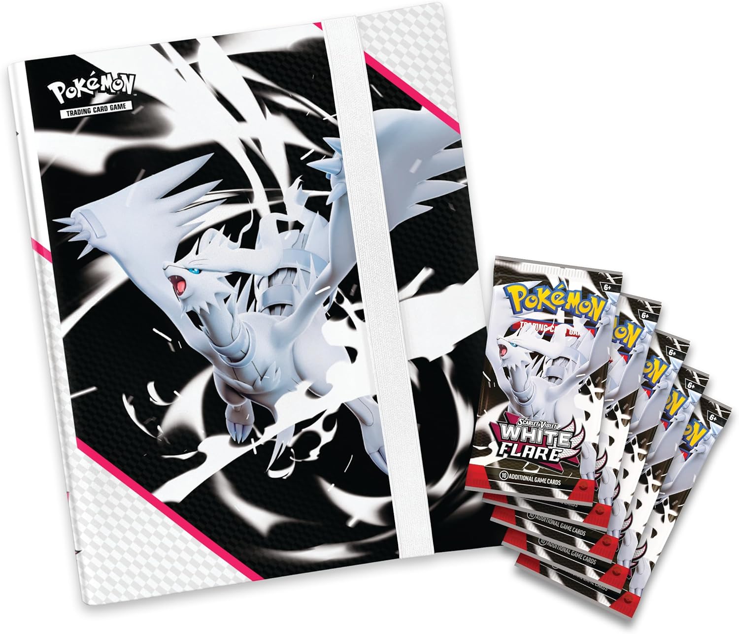 Pokémon TCG: Scarlet & Violet—White Flare Binder Collection (Reshiram Binder & 5 Booster Packs