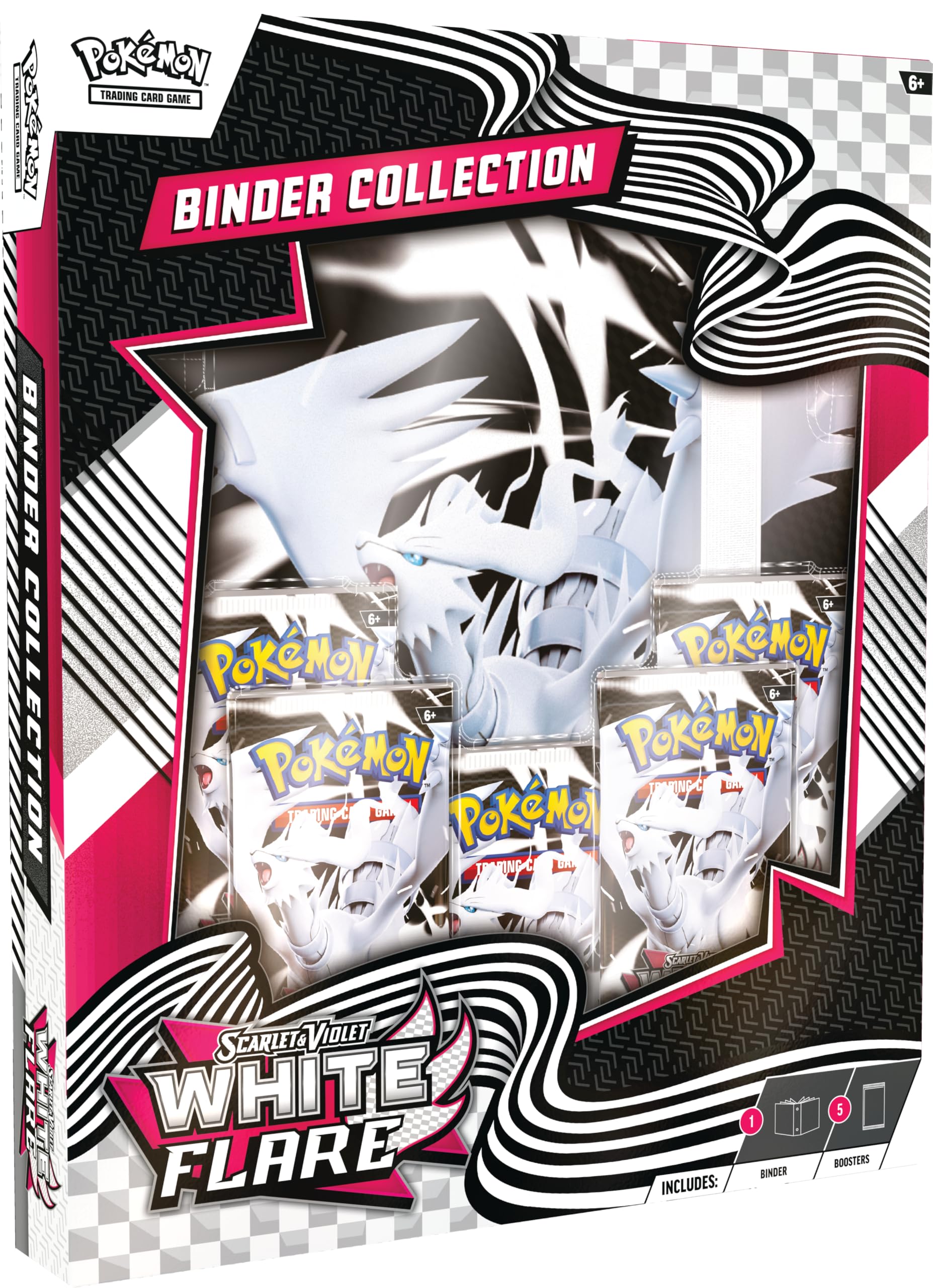 Pokémon TCG: Scarlet & Violet—White Flare Binder Collection (Reshiram Binder & 5 Booster Packs
