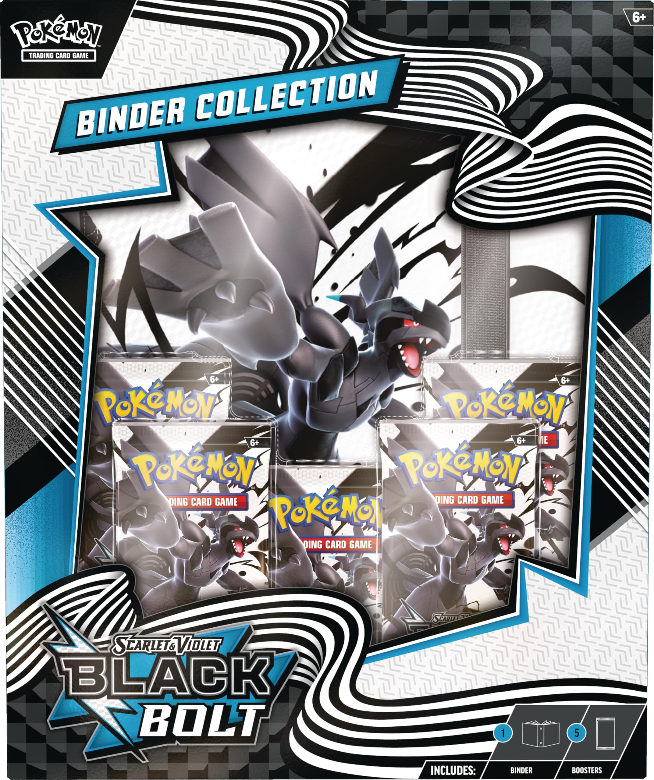 Pokémon TCG: Scarlet & Violet—Black Bolt Binder Collection (Zekrom Binder & 5 Booster Packs