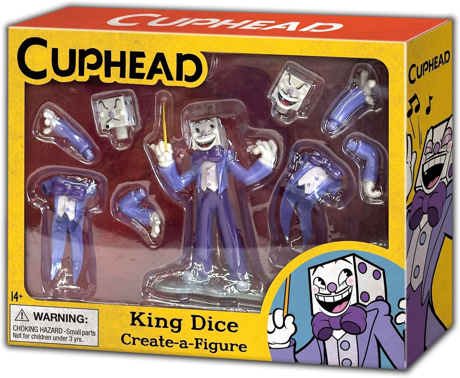 Cuphead Create-A-Figure 4-Inch Mini Figure | King Dice