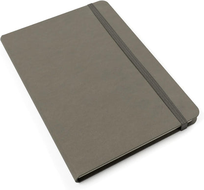 Silvine A5 Executive Hardback Notebook / Journal Grey. 160 Lined Pages of 90gsm Premium Ivory Paper