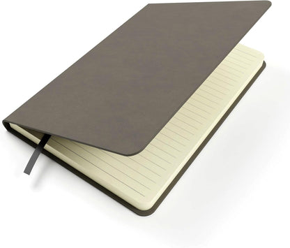 Silvine A5 Executive Hardback Notebook / Journal Grey. 160 Lined Pages of 90gsm Premium Ivory Paper