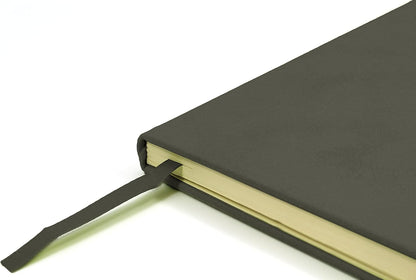 Silvine A5 Executive Hardback Notebook / Journal Grey. 160 Lined Pages of 90gsm Premium Ivory Paper