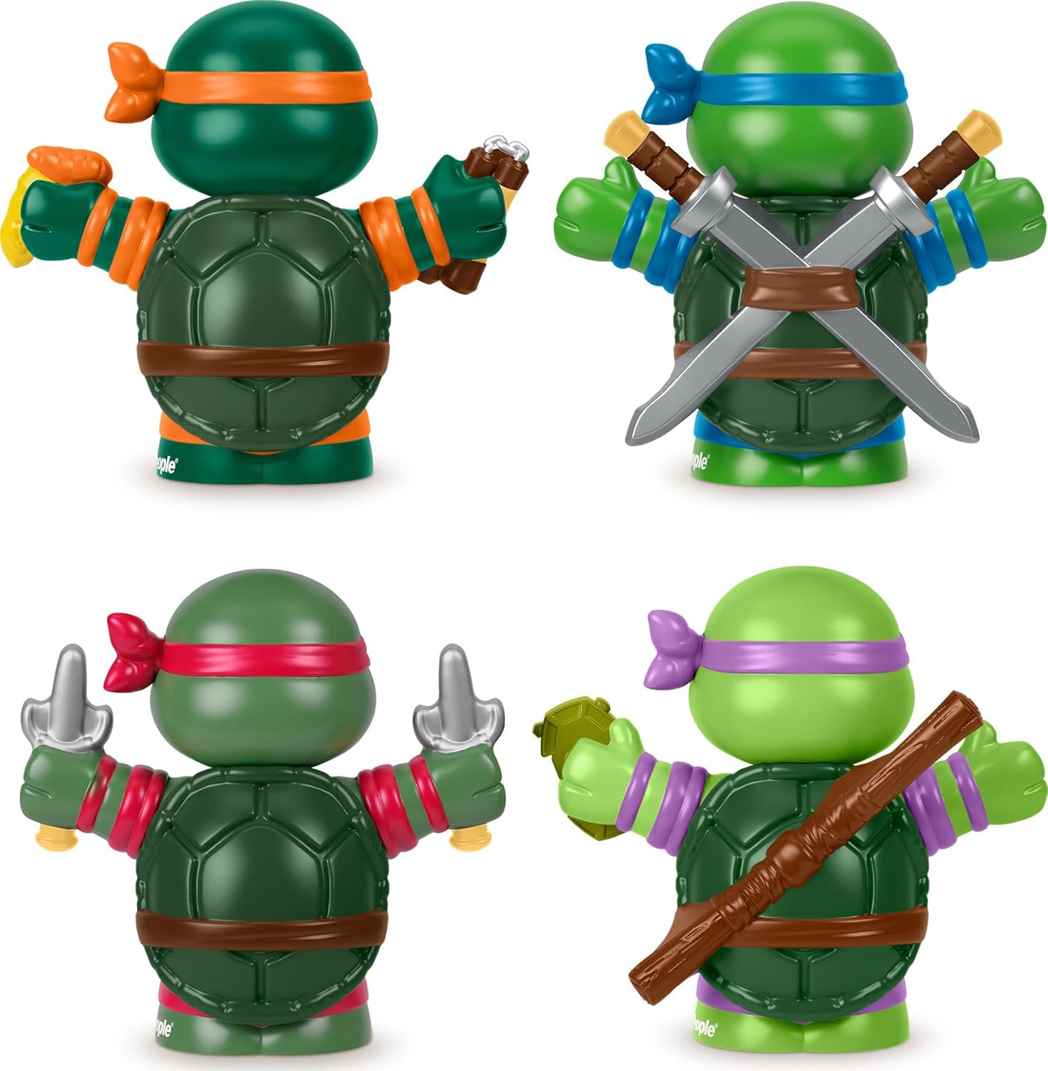 Fisher-Price Little People Collector Teenage Mutant Ninja Turtles Special Edition Set in a Display Gift Box for Adults & Fans, 4 Figures