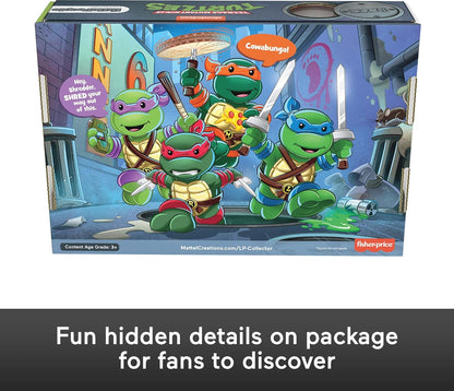 Fisher-Price Little People Collector Teenage Mutant Ninja Turtles Special Edition Set in a Display Gift Box for Adults & Fans, 4 Figures