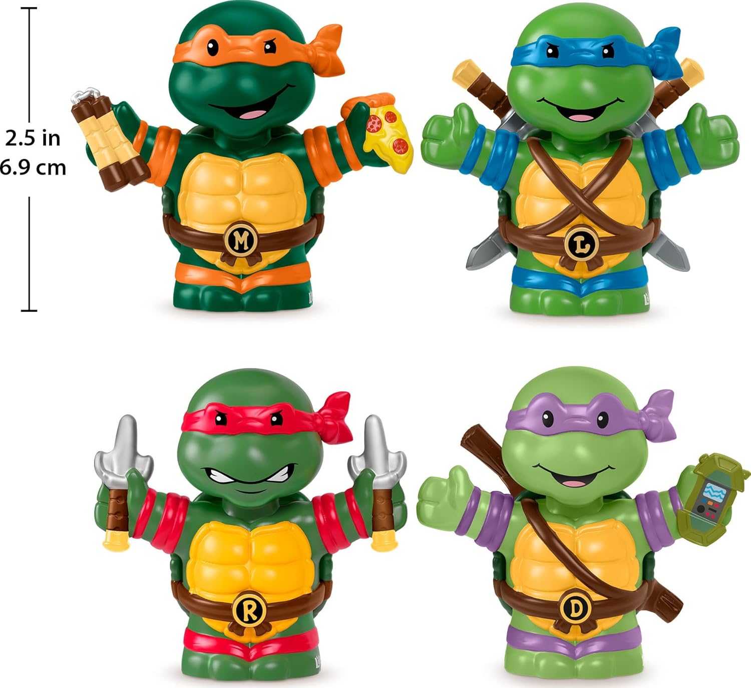 Fisher-Price Little People Collector Teenage Mutant Ninja Turtles Special Edition Set in a Display Gift Box for Adults & Fans, 4 Figures