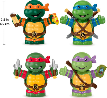 Fisher-Price Little People Collector Teenage Mutant Ninja Turtles Special Edition Set in a Display Gift Box for Adults & Fans, 4 Figures