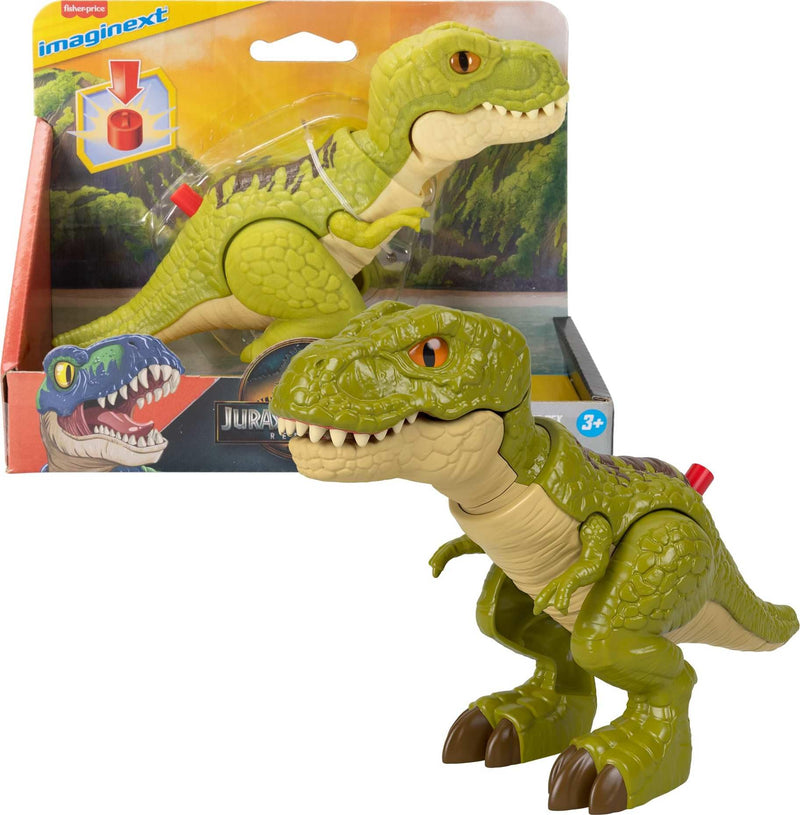 Fisher-Price Imaginext Jurassic World: Rebirth Dinosaur Action Figure with Kid-Activated Motion, 8-inch Tyrannosaurus Rex Dino Toy, JFJ65