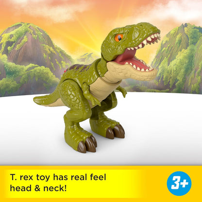 Fisher-Price Imaginext Jurassic World: Rebirth Dinosaur Action Figure with Kid-Activated Motion, 8-inch Tyrannosaurus Rex Dino Toy, JFJ65