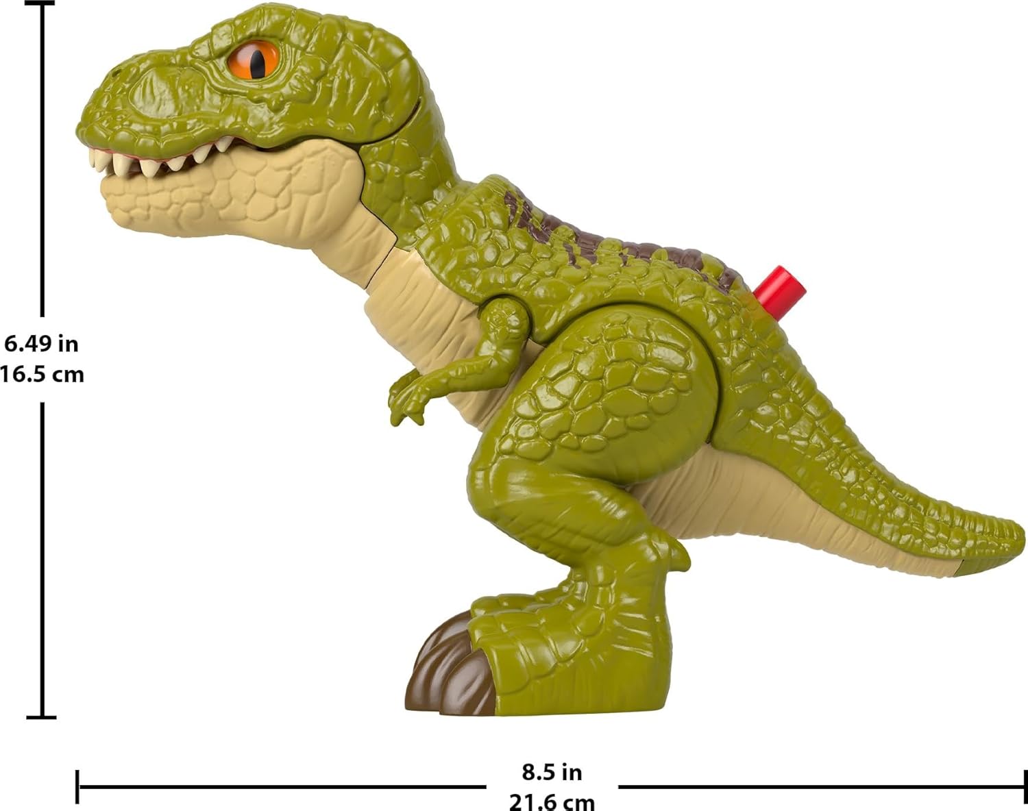 Fisher-Price Imaginext Jurassic World: Rebirth Dinosaur Action Figure with Kid-Activated Motion, 8-inch Tyrannosaurus Rex Dino Toy, JFJ65