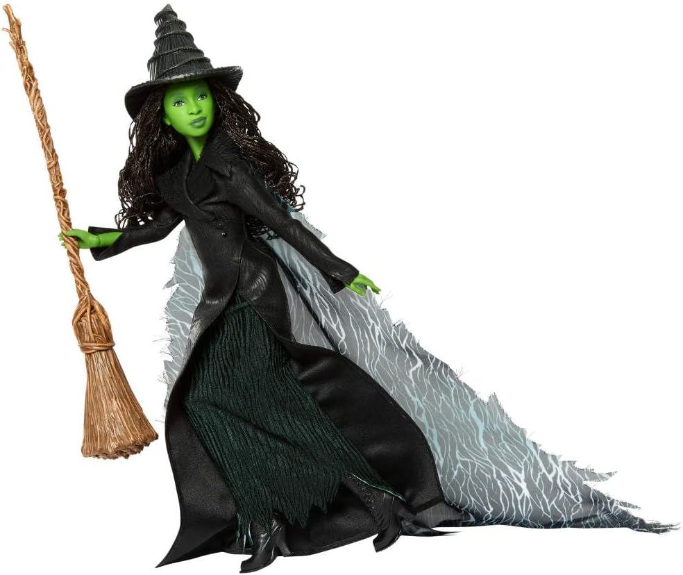 Mattel Wicked: Part 2 of Universal Pictures Elphaba Deluxe Fashion Doll with Removable Outfit and 4 Accessories Movie Inspired JFM12