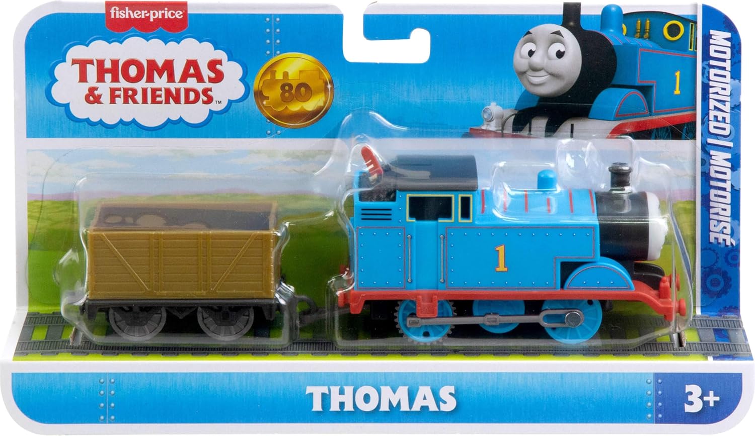 Thomas Thomas Engine Motorised Metal Freight Locomotive & Cargo Wagon Classic Series Character for Kids 3+ Years JGF93