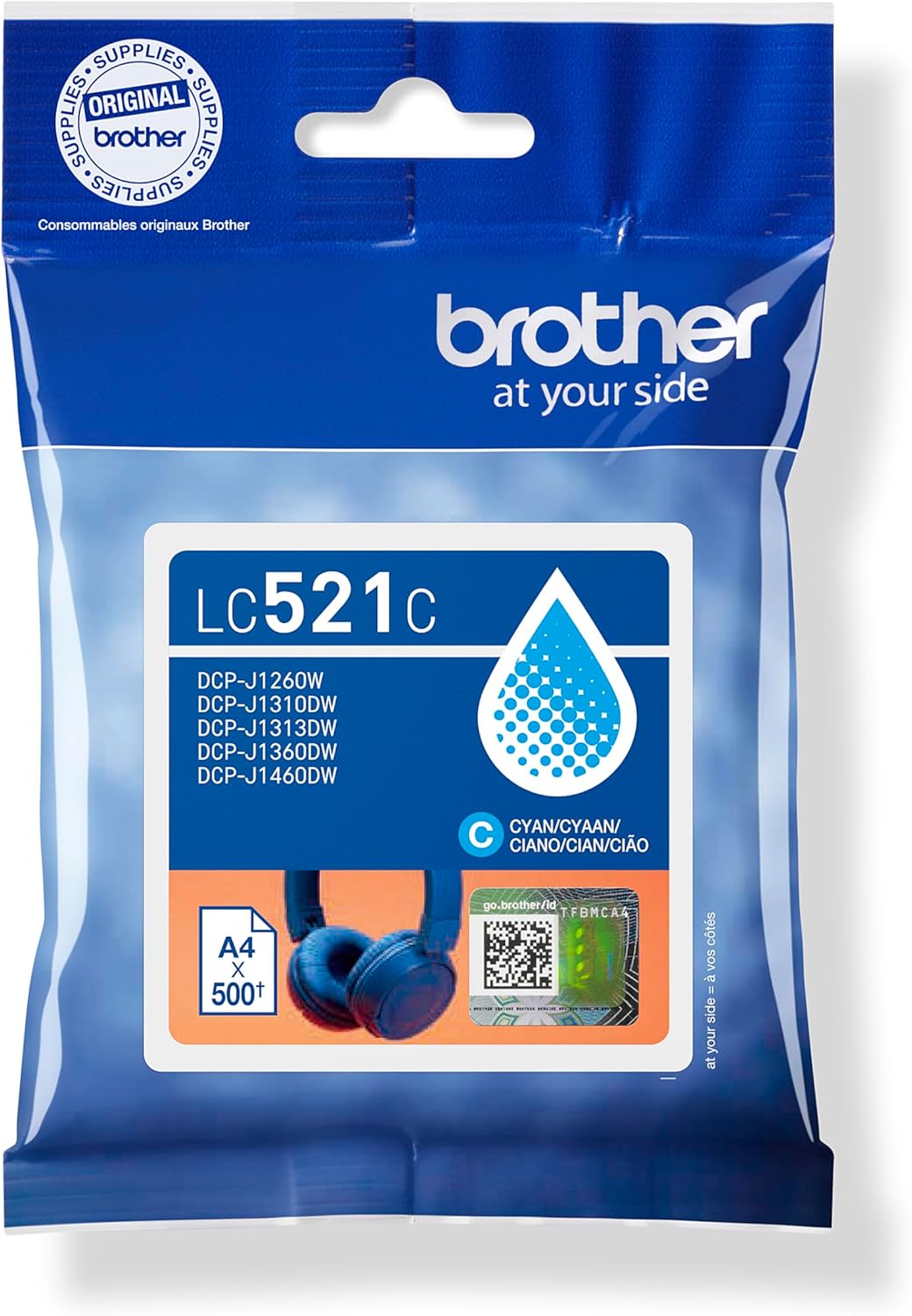Brother LC521C Original Ink Cartridge - Cyan