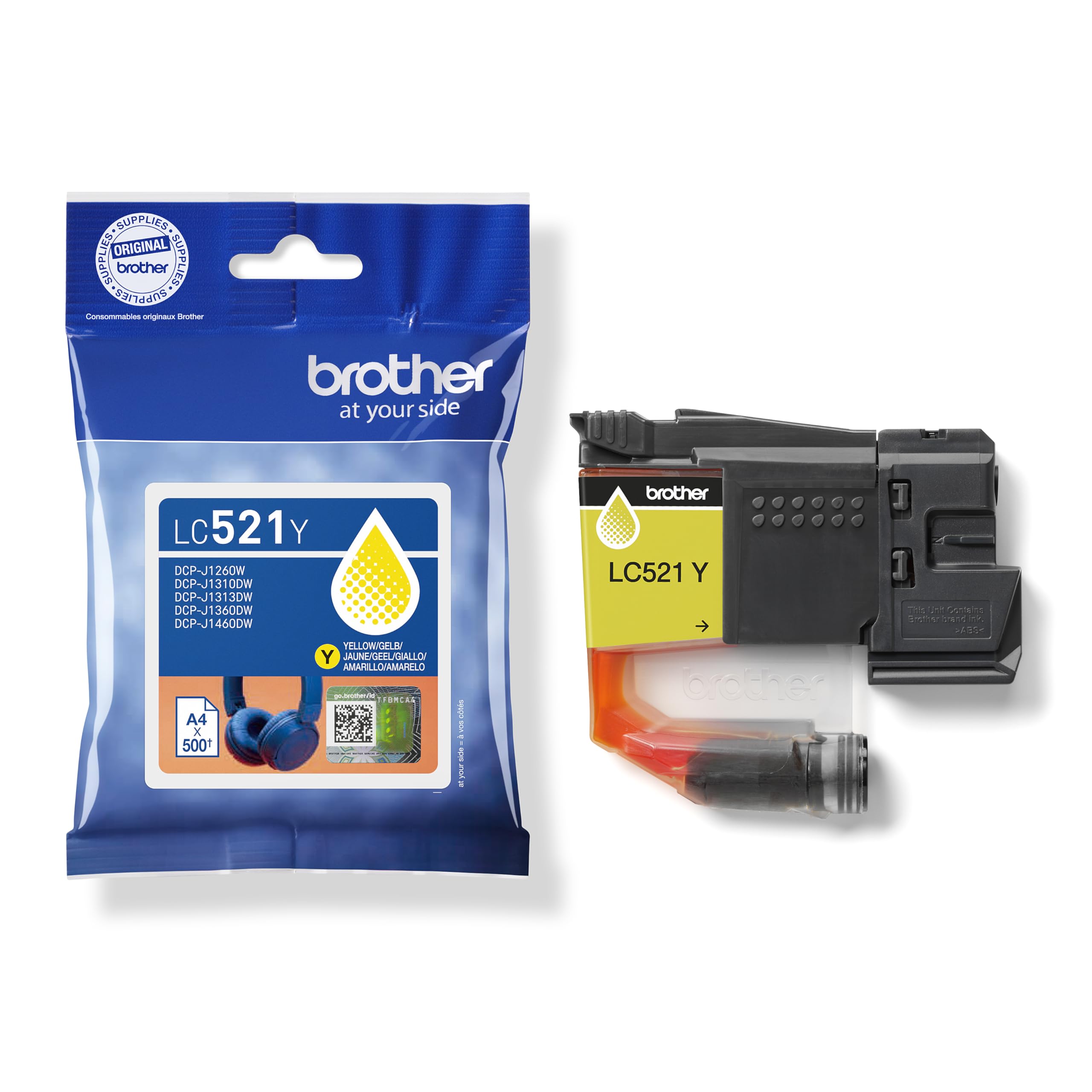 Brother LC521Y Original Ink Cartridge - Yellow