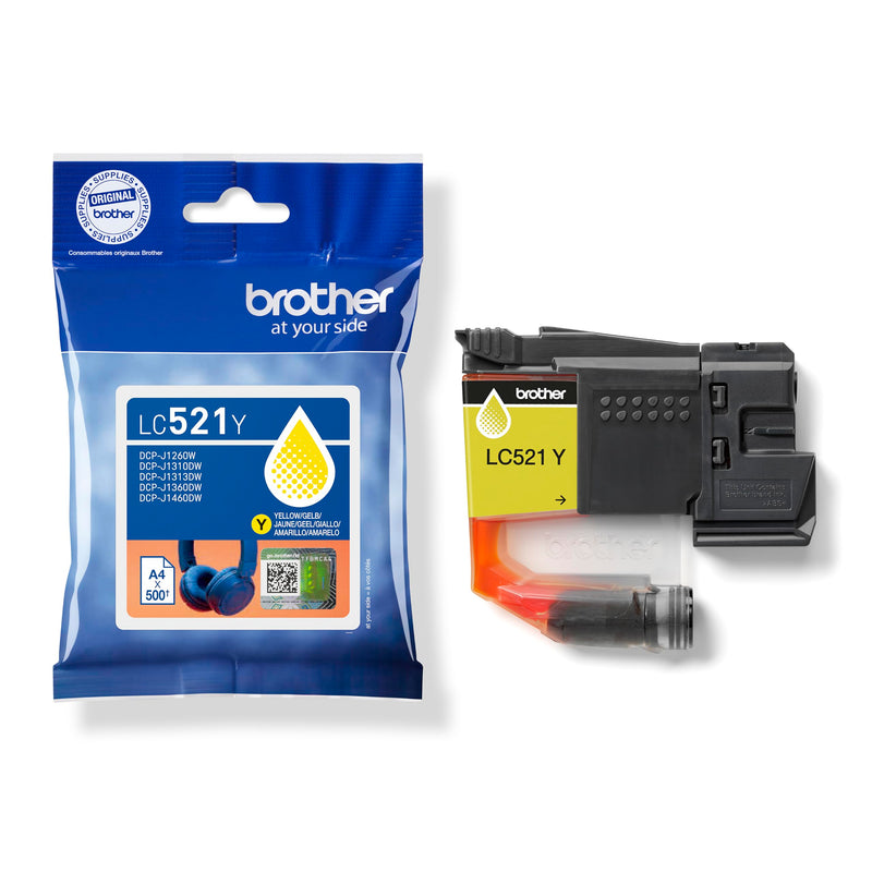 Brother LC521Y Original Ink Cartridge - Yellow