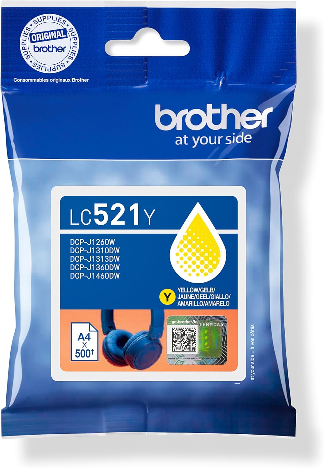 Brother LC521Y Original Ink Cartridge - Yellow
