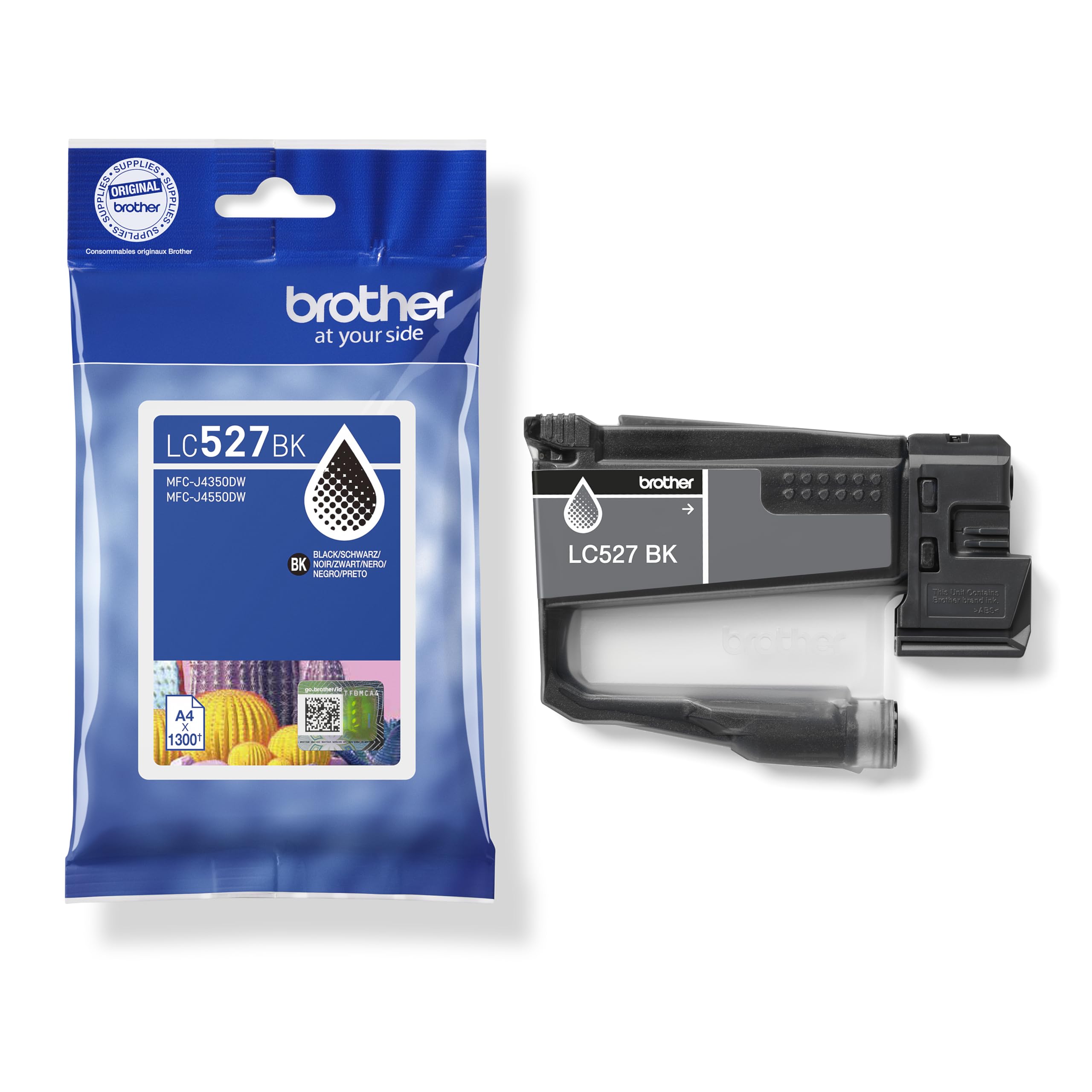 Brother LC527BK | Cartuccia ink | Colore Nero | da 1300 pagine | per stampanti MFCJ4350DW / MFCJ4550DW