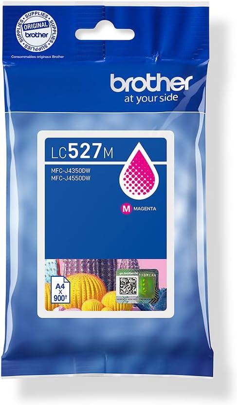 Brother LC527M | Cartuccia ink | Colore Magenta | da 900 pagine | per stampanti MFCJ4350DW / MFCJ4550DW