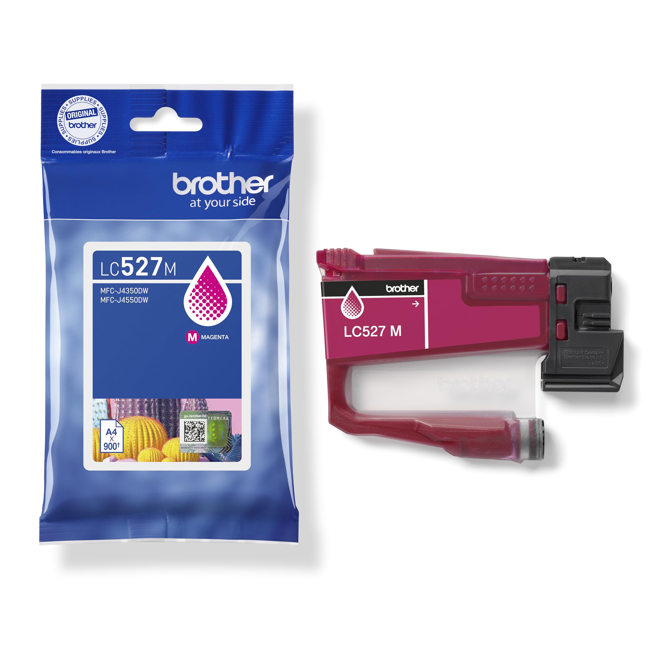 Brother LC527M | Cartuccia ink | Colore Magenta | da 900 pagine | per stampanti MFCJ4350DW / MFCJ4550DW