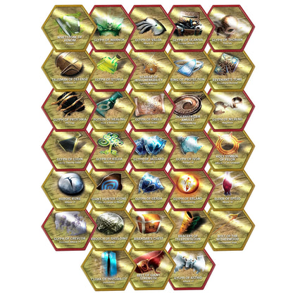 Renegade Games : Heroscape : Glyph Pack – Expansion, 33 nouveaux glyphes, accessoire de jeu de miniatures, complément de table, exploitez les pouvoirs magiques de Valhalla