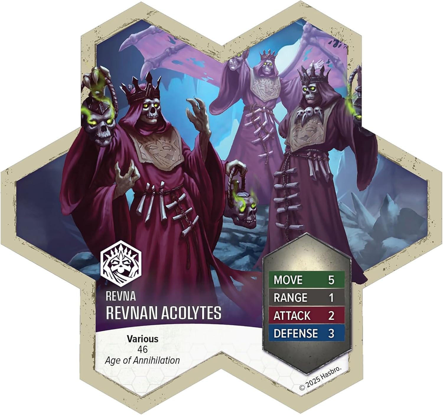 Renegade Games: Heroscape: Revnan Acolytes & Grave Grim - Army Expansion, 4 Assembled Unpainted Figures & 2 Army Cards, Miniatures Game Accessory