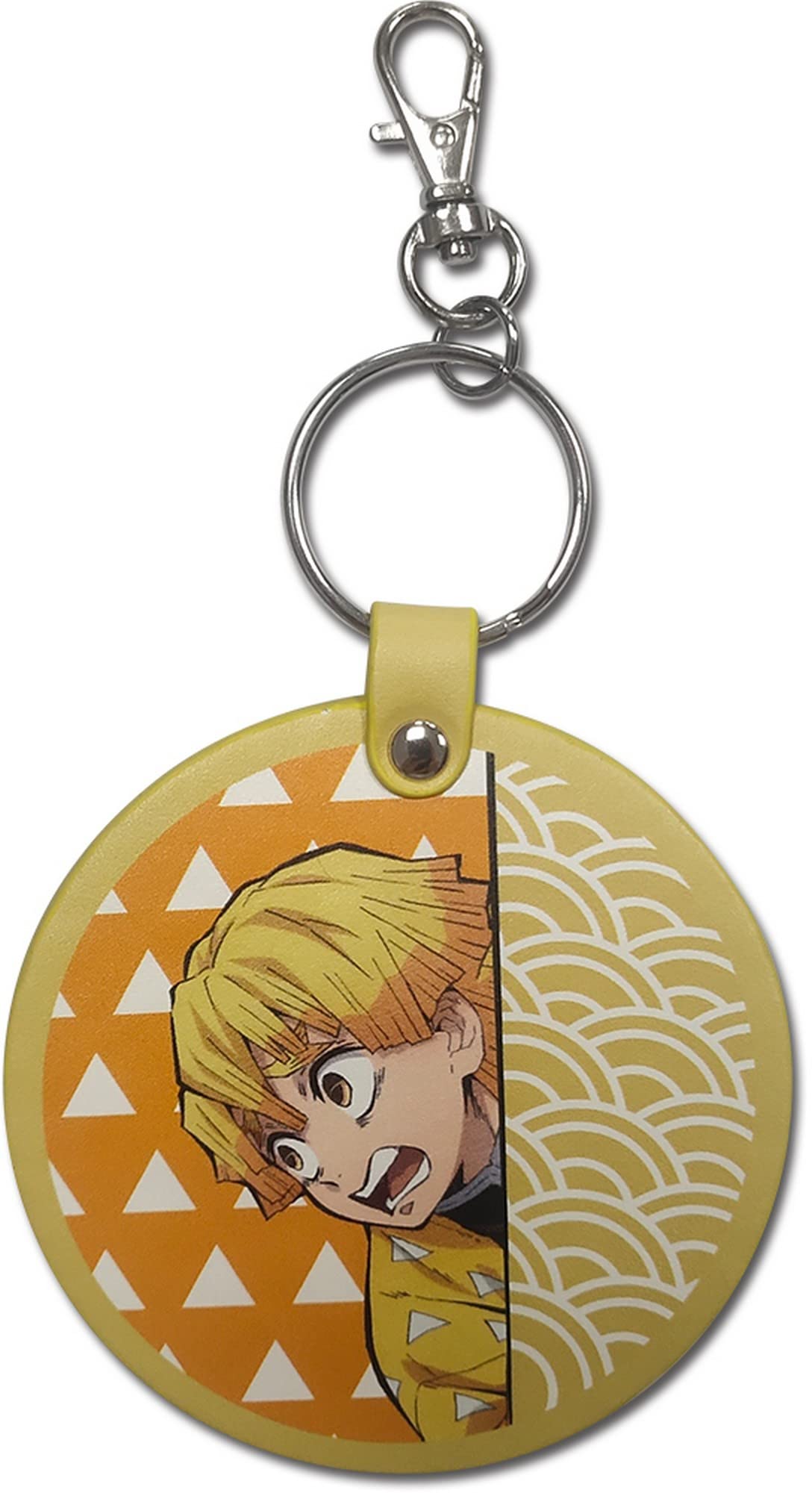 Great Eastern Entertainment Demon Slayer - Zenitsu Agatsuma PU Circle Keychain, Multi, One size