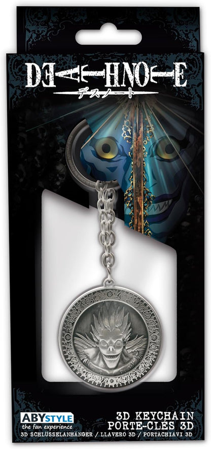 ABYSTYLE - DEATH NOTE 3D Medal Key Ring, silver, Dimensions : H. 4,4 cm x L. 4,5 cm