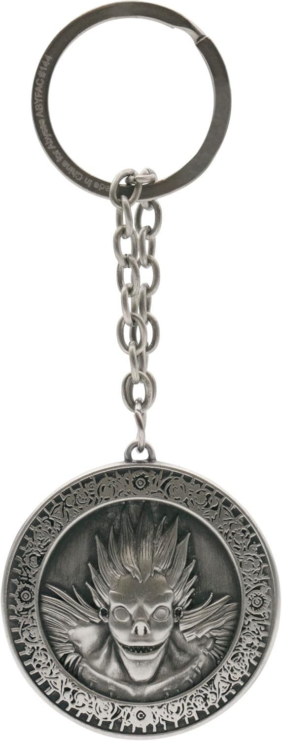 ABYSTYLE - DEATH NOTE 3D Medal Key Ring, silver, Dimensions : H. 4,4 cm x L. 4,5 cm