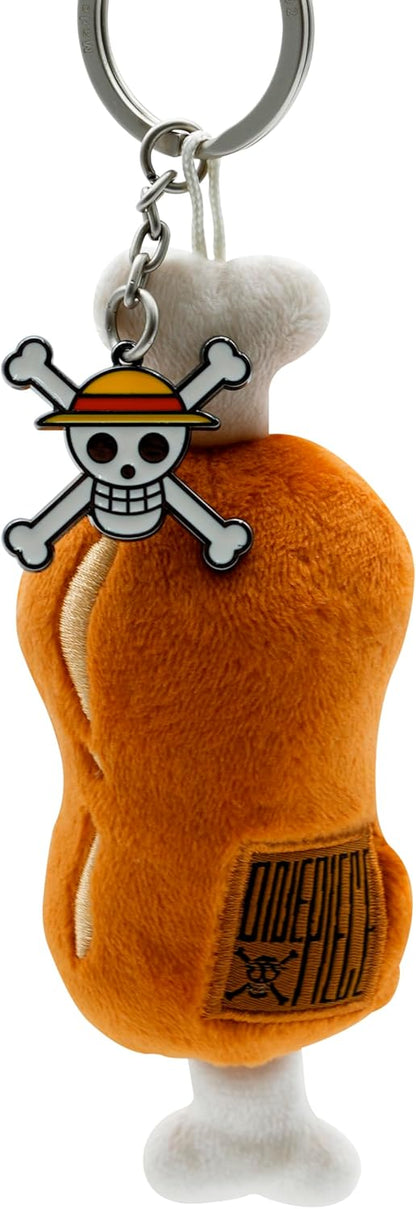 ABYSTYLE One Piece Meat on a Bone Brown Plush Keychain, Officially Licensed Anime Manga Merchandise, Lightweight Key Chain Gift, Unisex