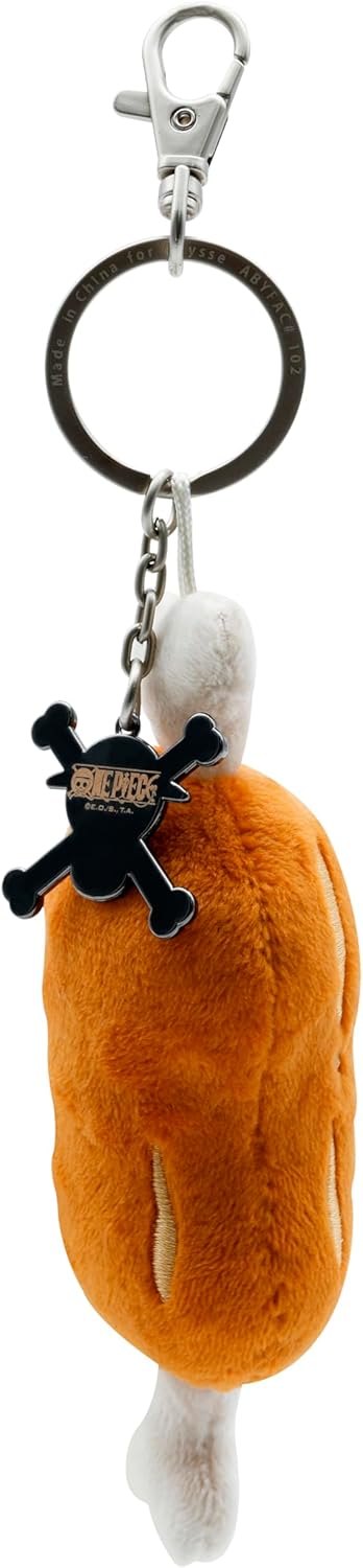 ABYSTYLE One Piece Meat on a Bone Brown Plush Keychain, Officially Licensed Anime Manga Merchandise, Lightweight Key Chain Gift, Unisex