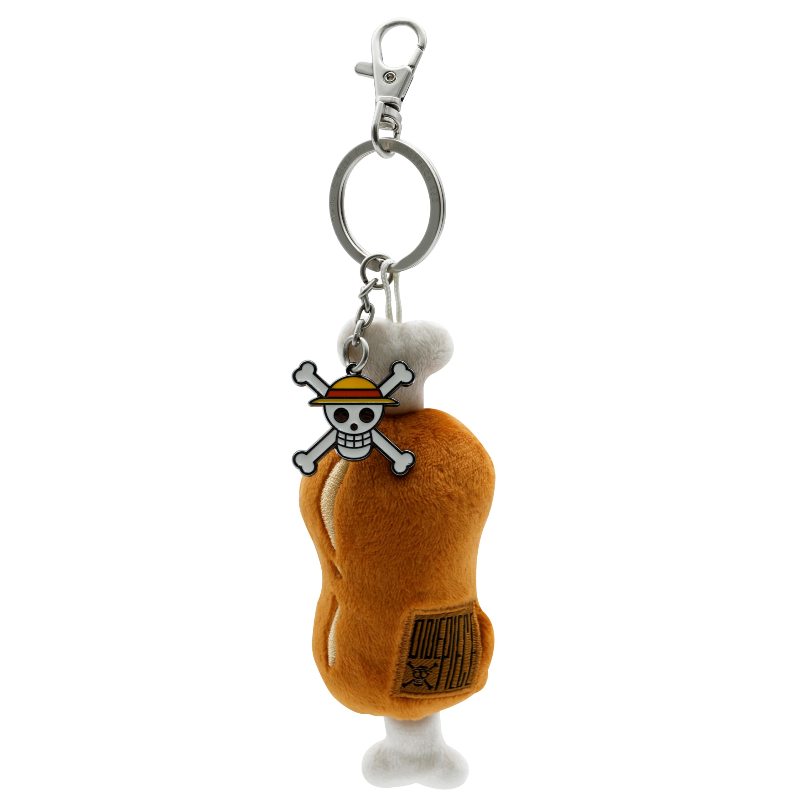 ABYSTYLE One Piece Meat on a Bone Brown Plush Keychain, Officially Licensed Anime Manga Merchandise, Lightweight Key Chain Gift, Unisex